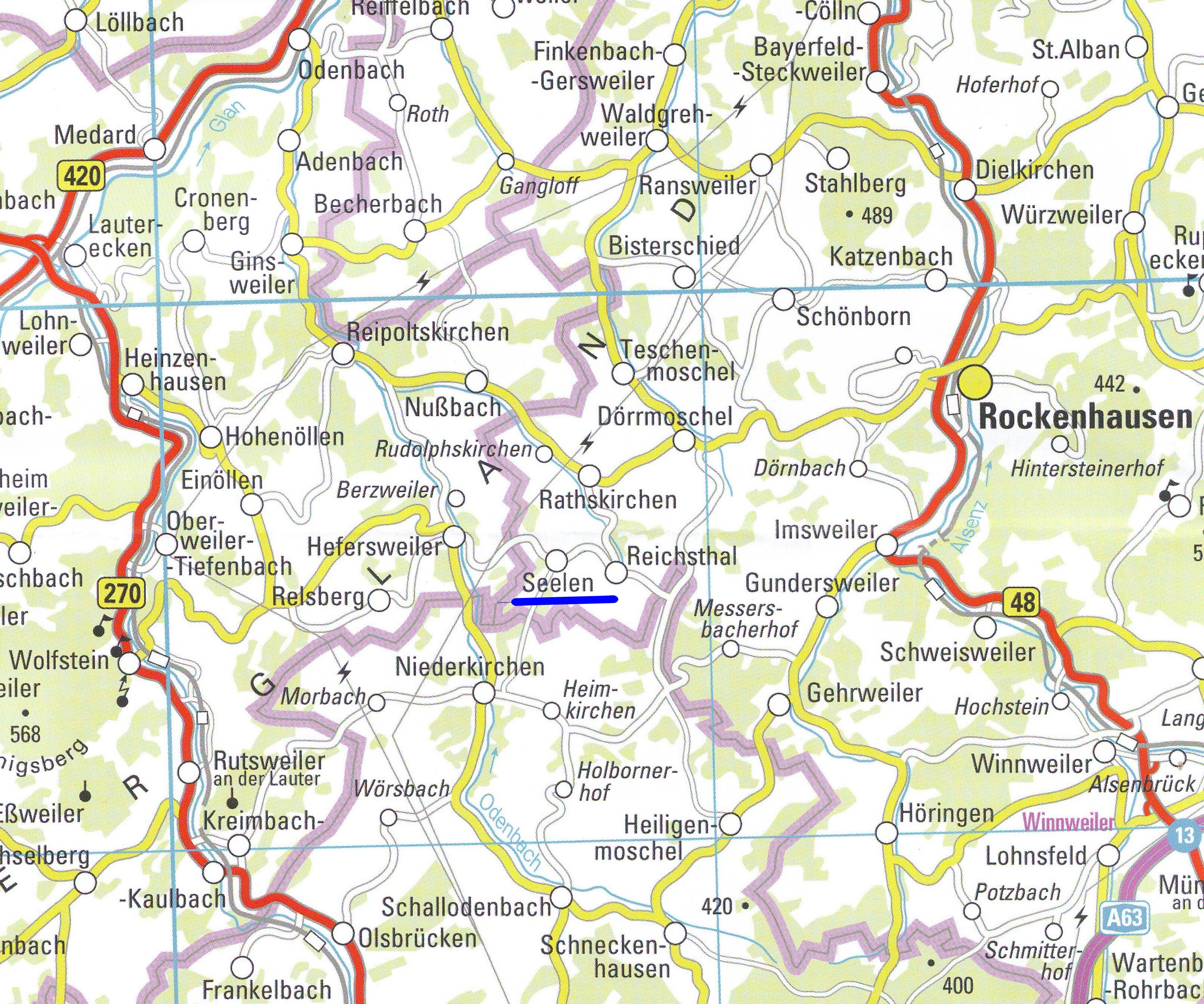 Plan von der  Nordpfalz